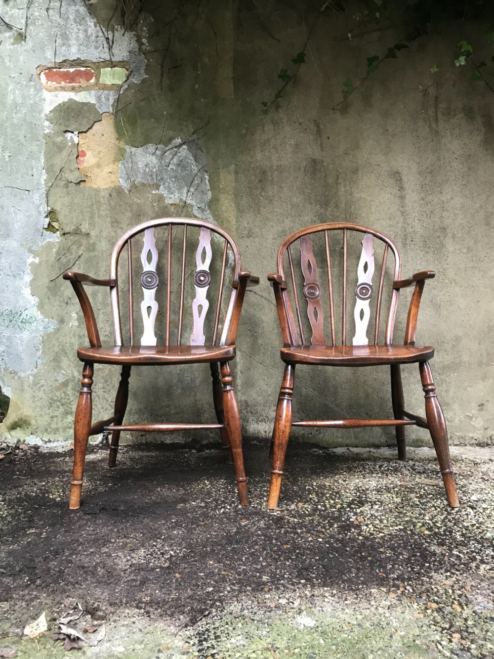 Matched Pair Country Chairs View II