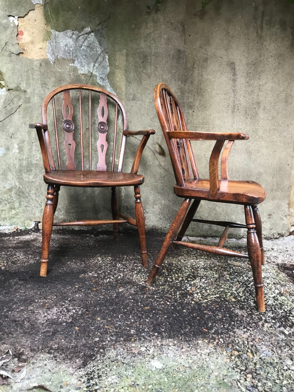Matched Pair Country Chairs View III
