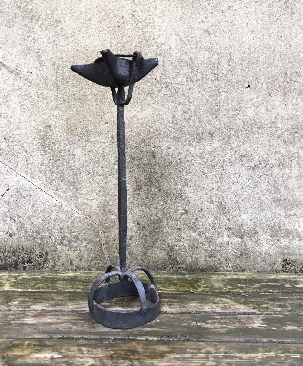 18th century Iron fat lamp View III
