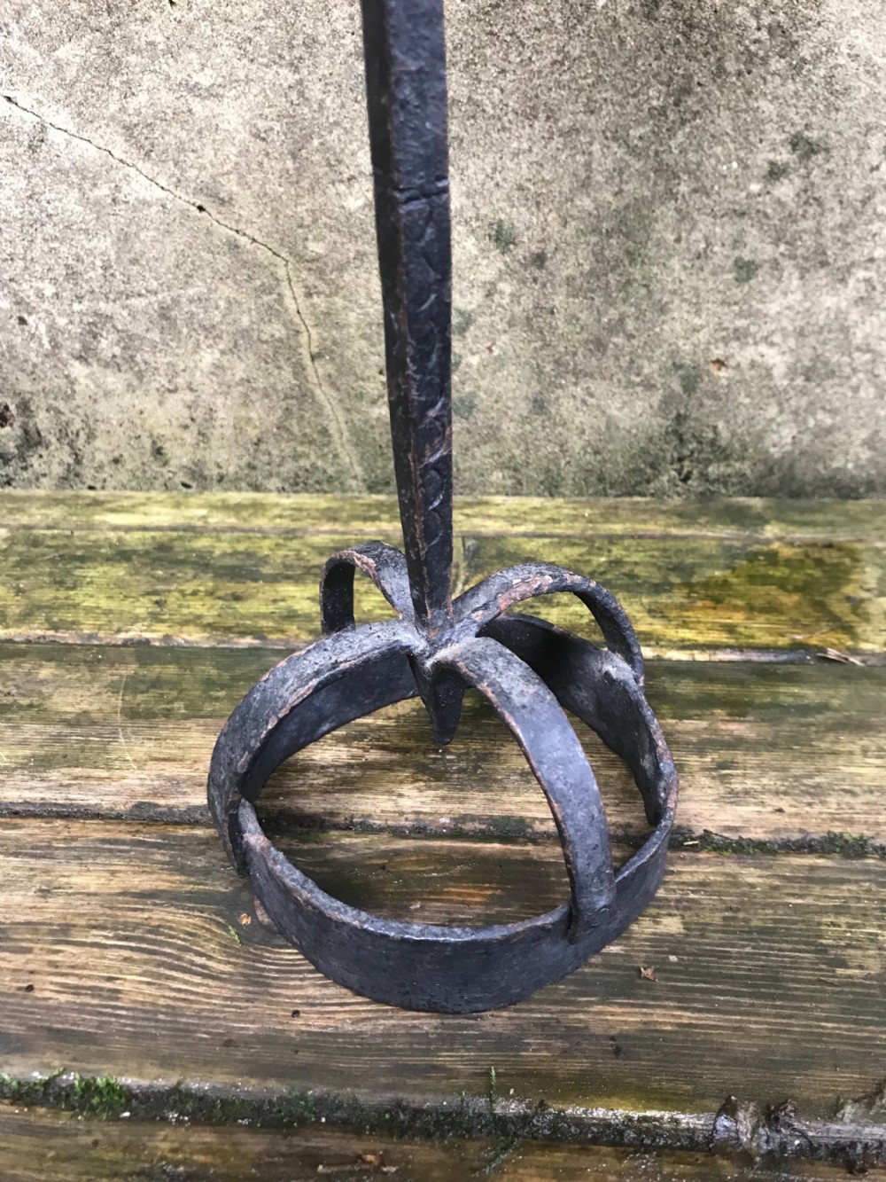 18th century Iron fat lamp View V