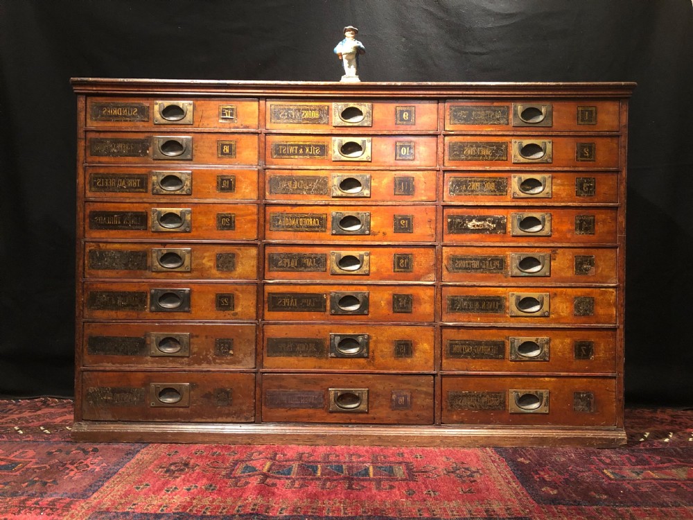 Antique Haberdashery Bank of Drawers 