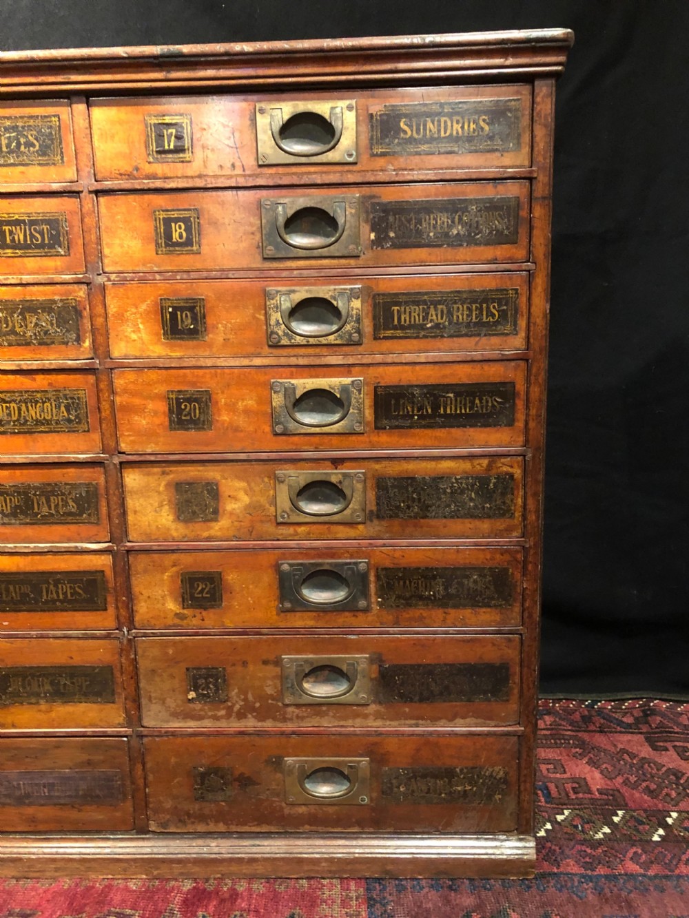 Antique Haberdashery Bank of Drawers  View III