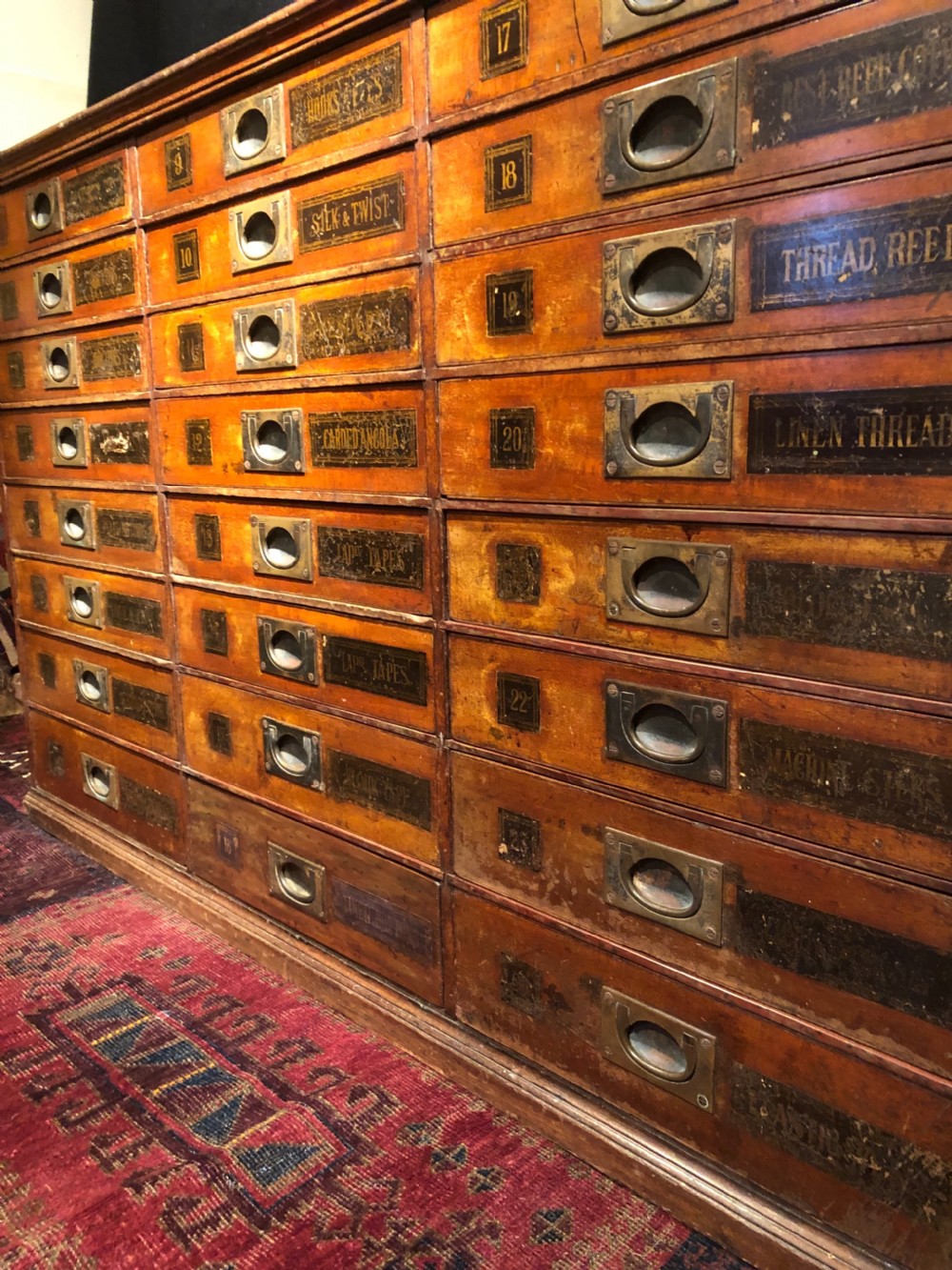 Antique Haberdashery Bank of Drawers  View IV