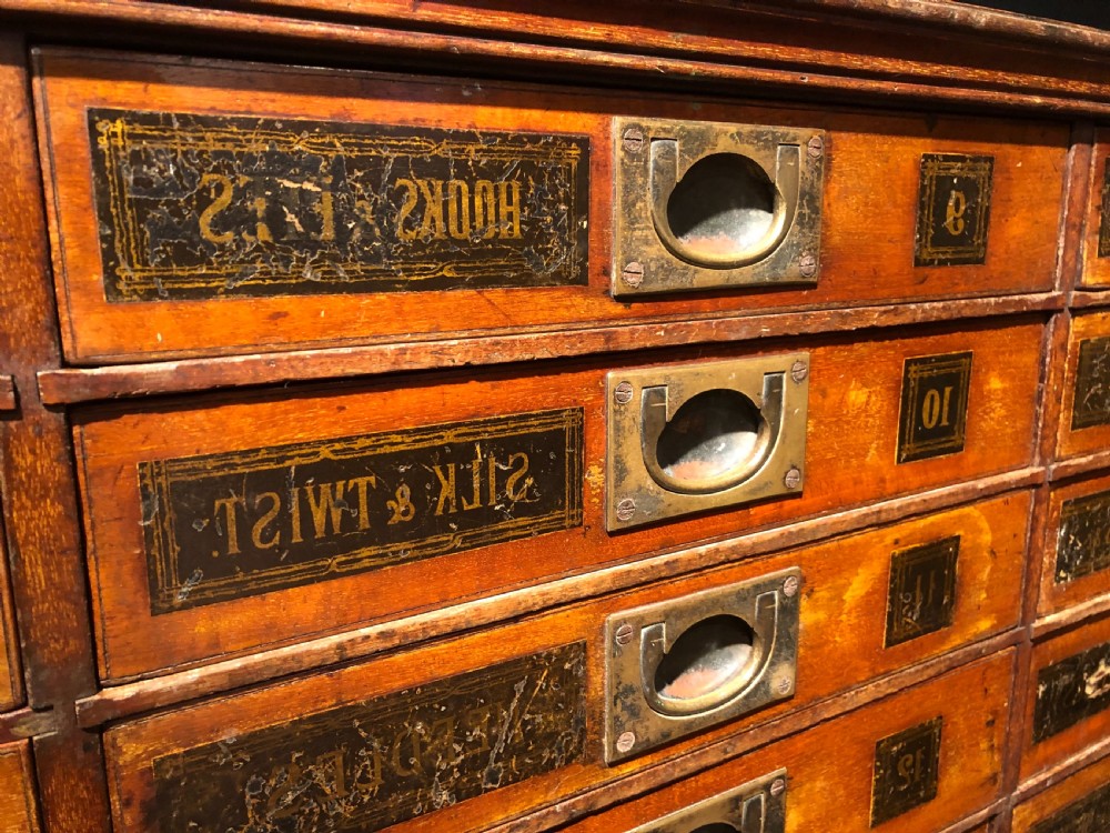 Antique Haberdashery Bank of Drawers  View VII