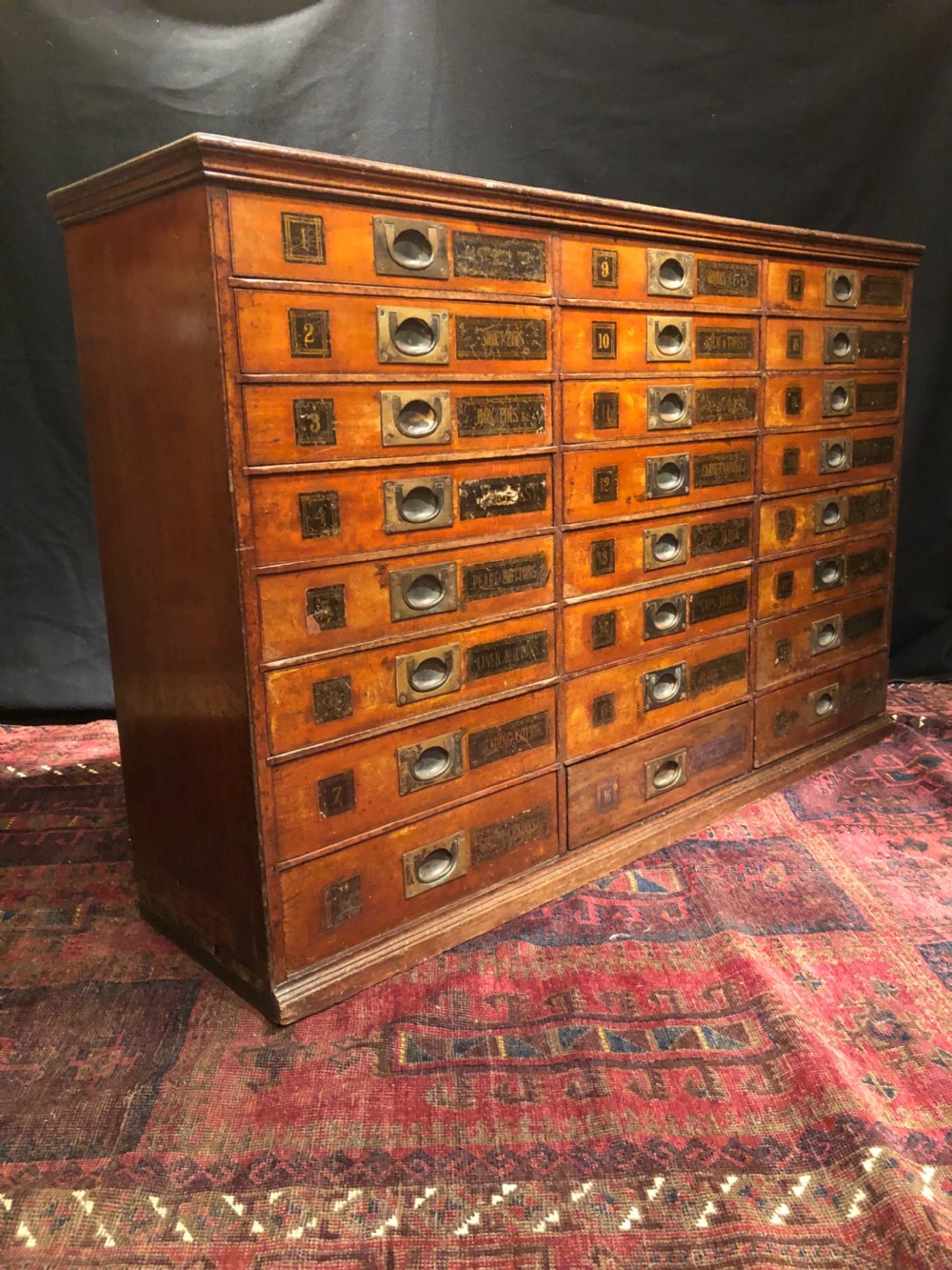 Antique Haberdashery Bank of Drawers  View VIII