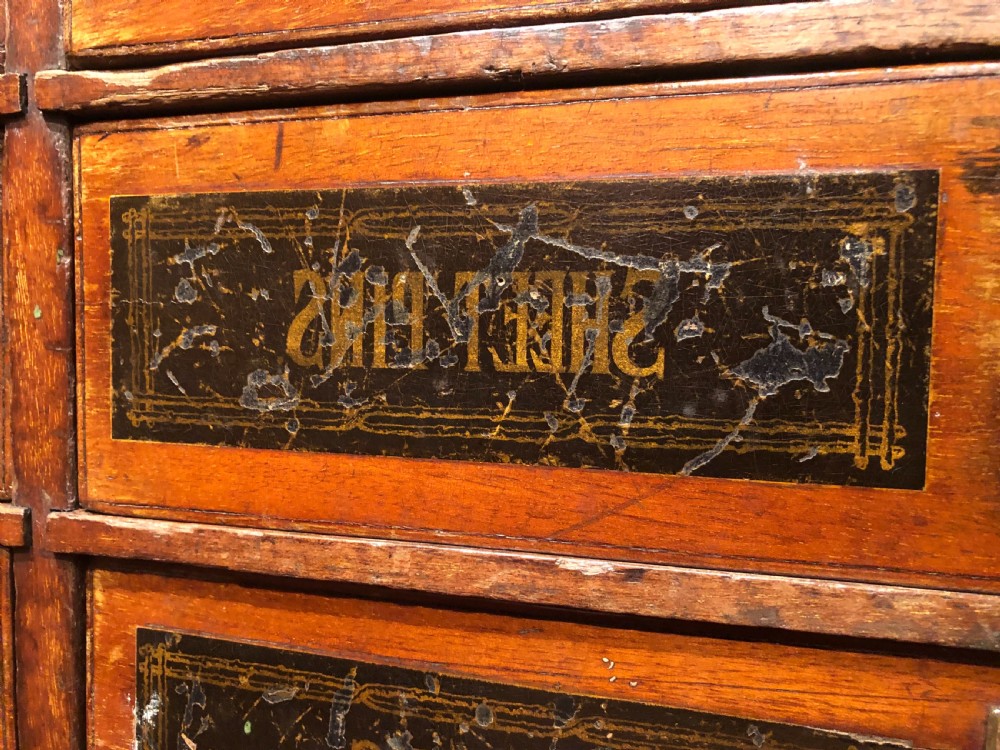 Antique Haberdashery Bank of Drawers  View XI