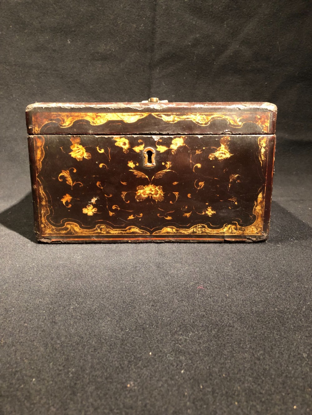 Antique chinoiserie tea caddy View III