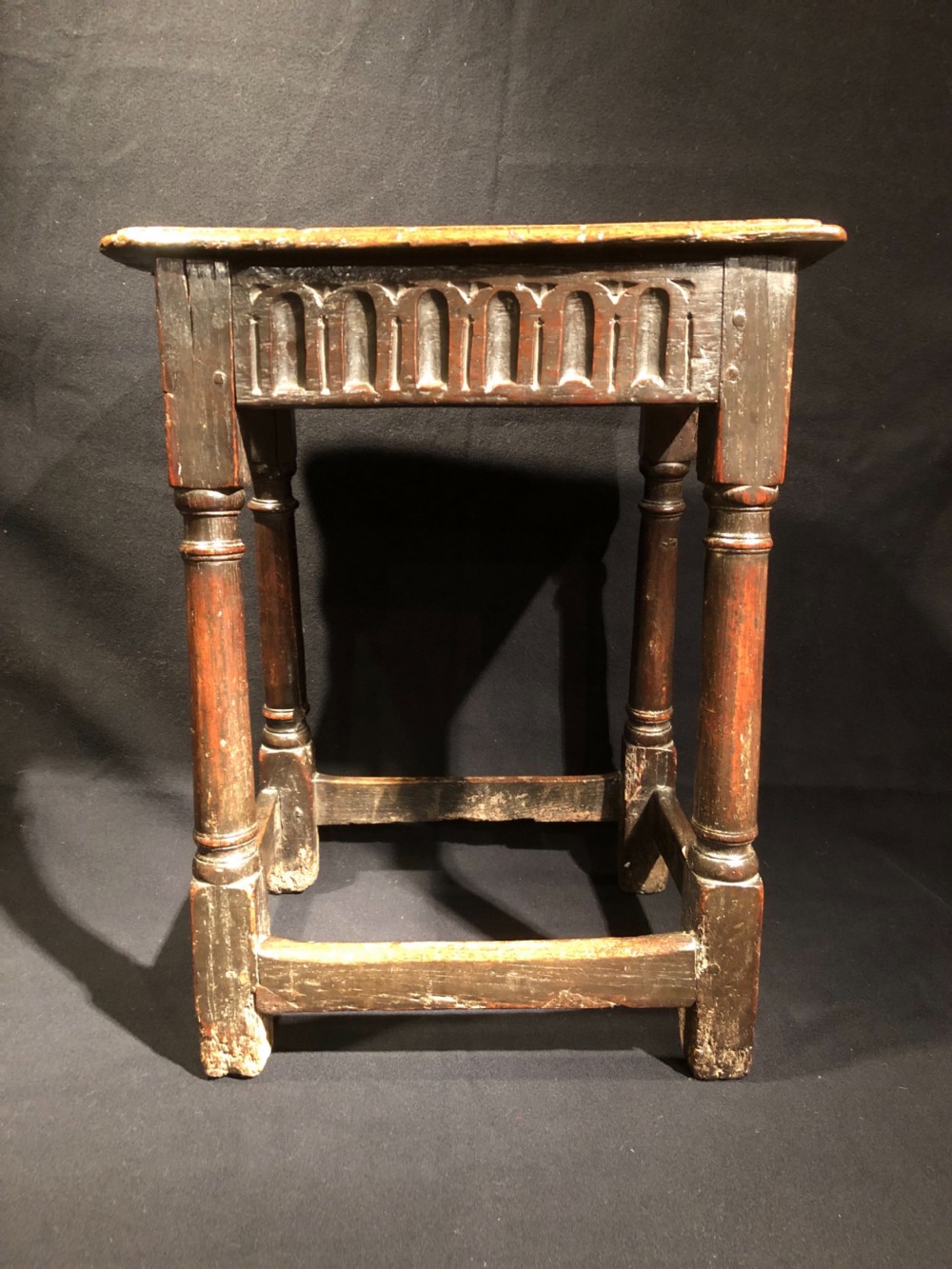 Early Oak Joint Stool 