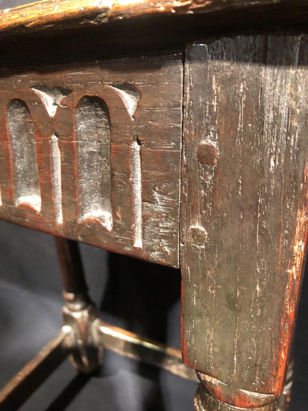 Early Oak Joint Stool  View III