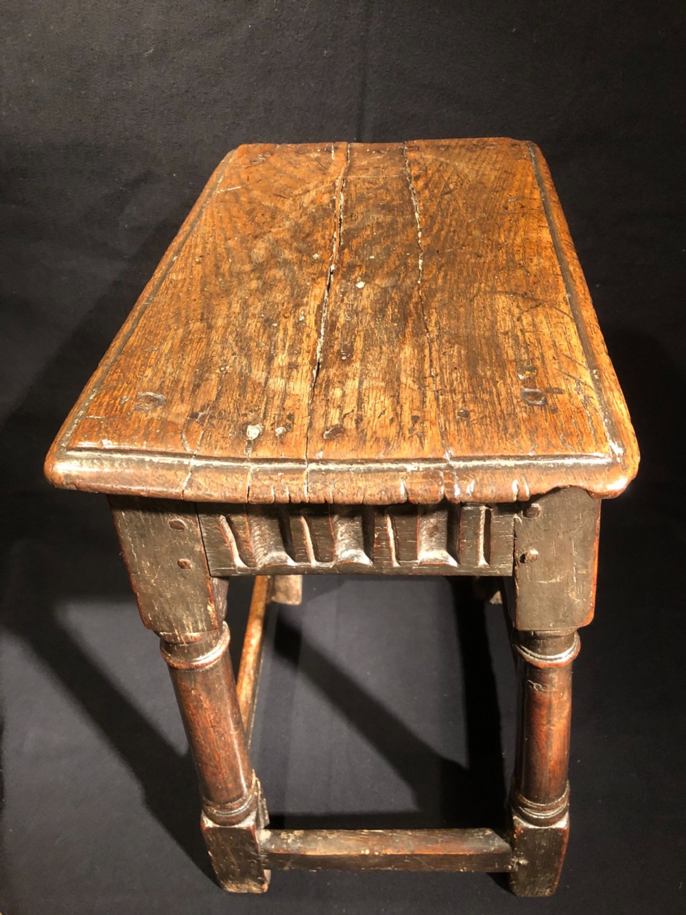 Early Oak Joint Stool  View IV
