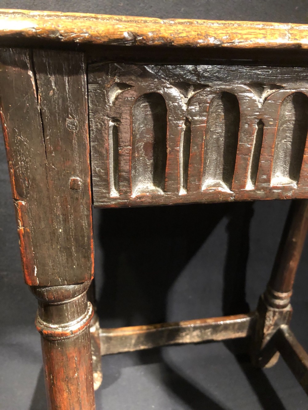 Early Oak Joint Stool  View V