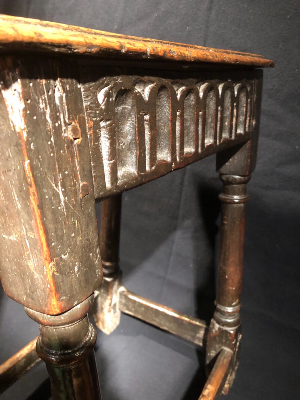 Early Oak Joint Stool  View VII