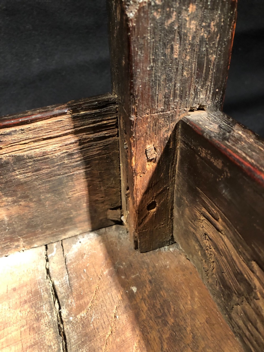 Early Oak Joint Stool  View X