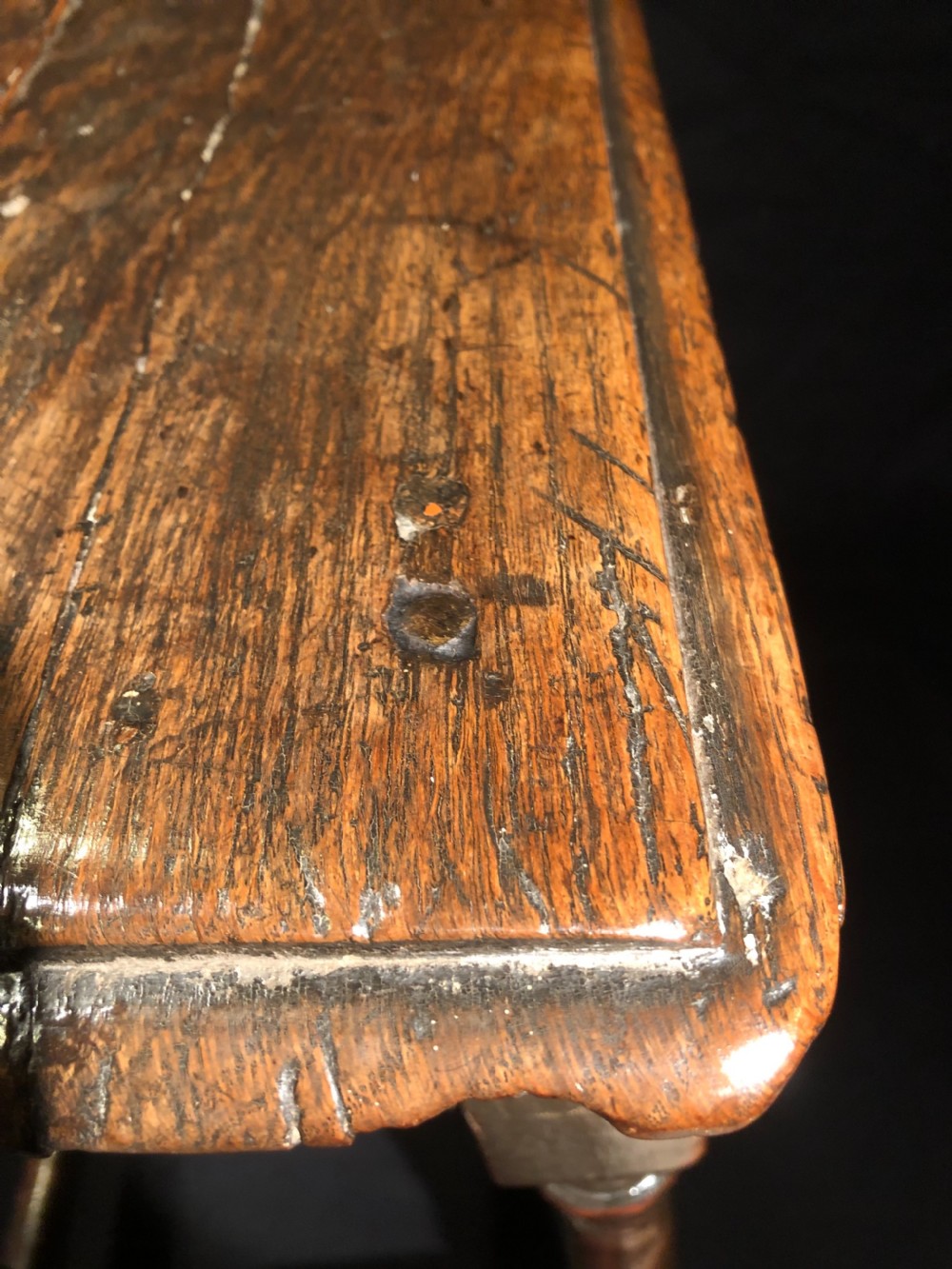 Early Oak Joint Stool  View XI
