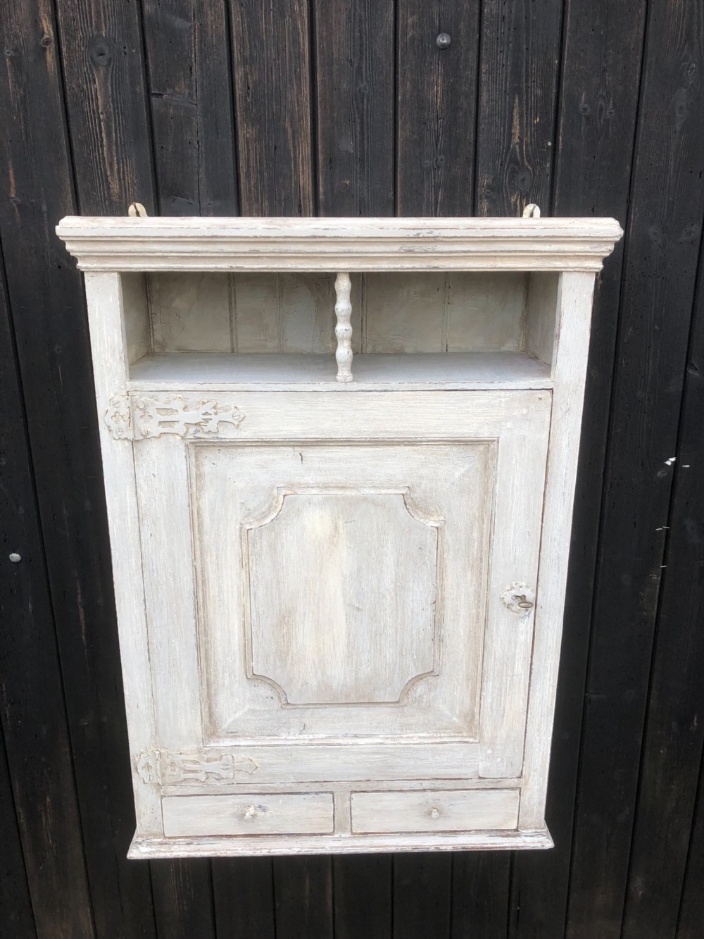 Antique Painted Wall Cupboard 