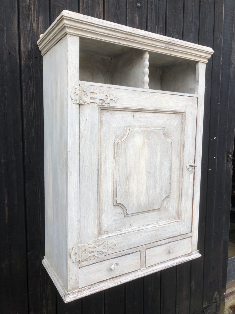 Antique Painted Wall Cupboard  View III
