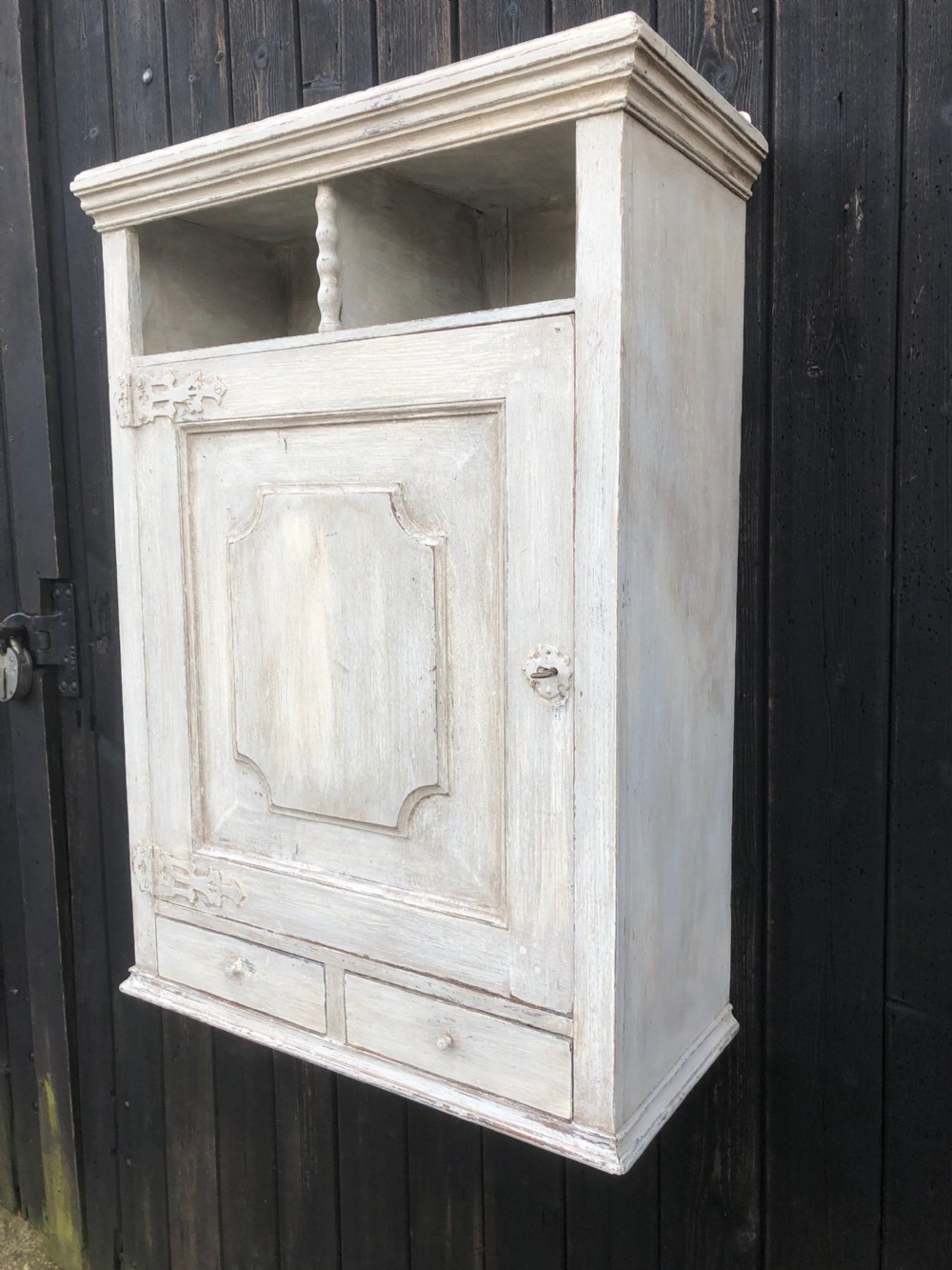 Antique Painted Wall Cupboard  View V