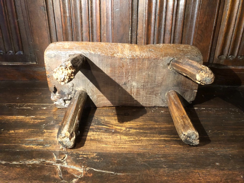 Primitive Slab Top Stool  View II