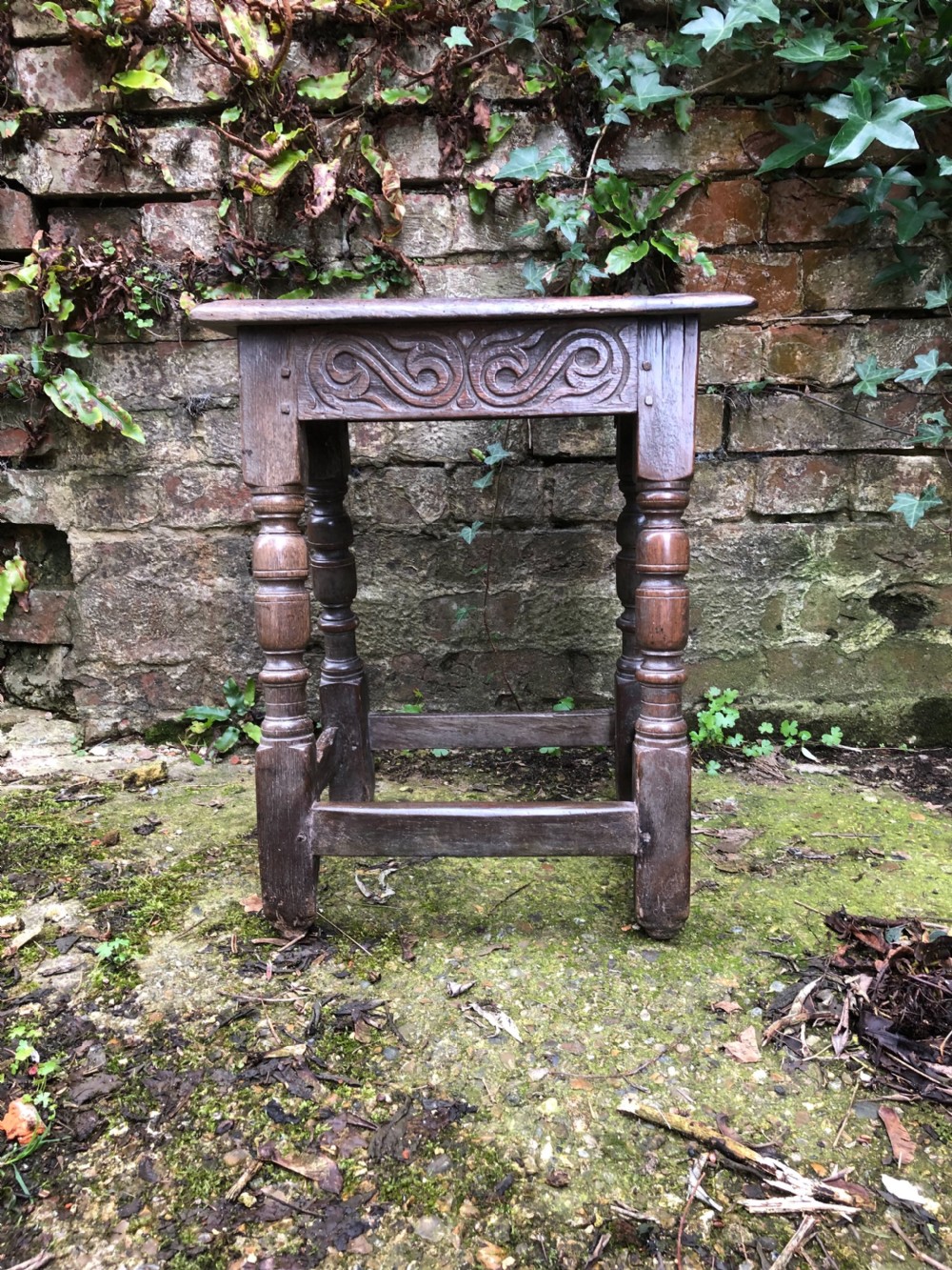 Early Oak Joint Stool  View III
