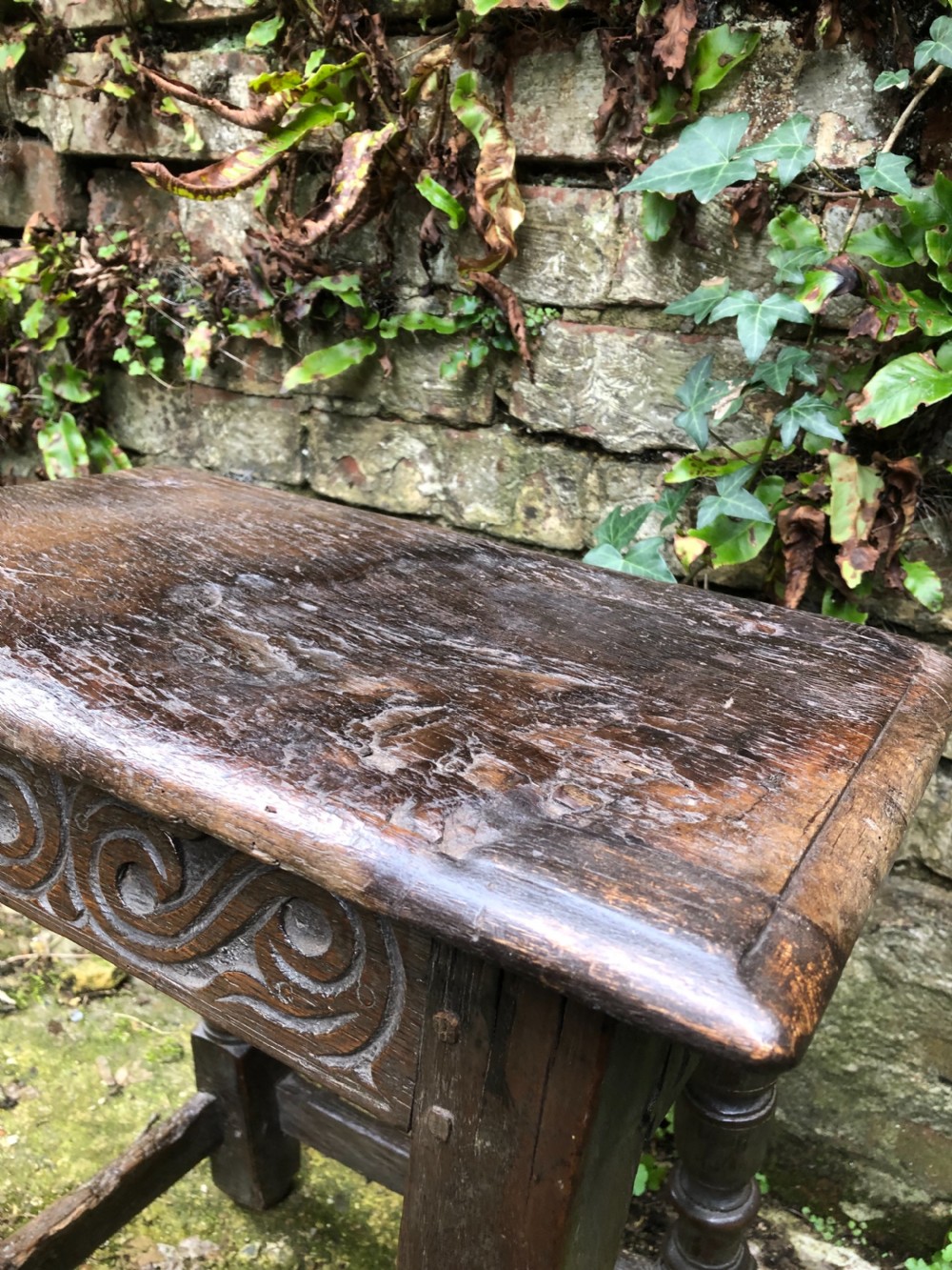 Early Oak Joint Stool  View IV