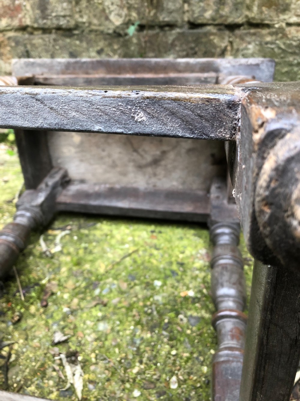 Early Oak Joint Stool  View X