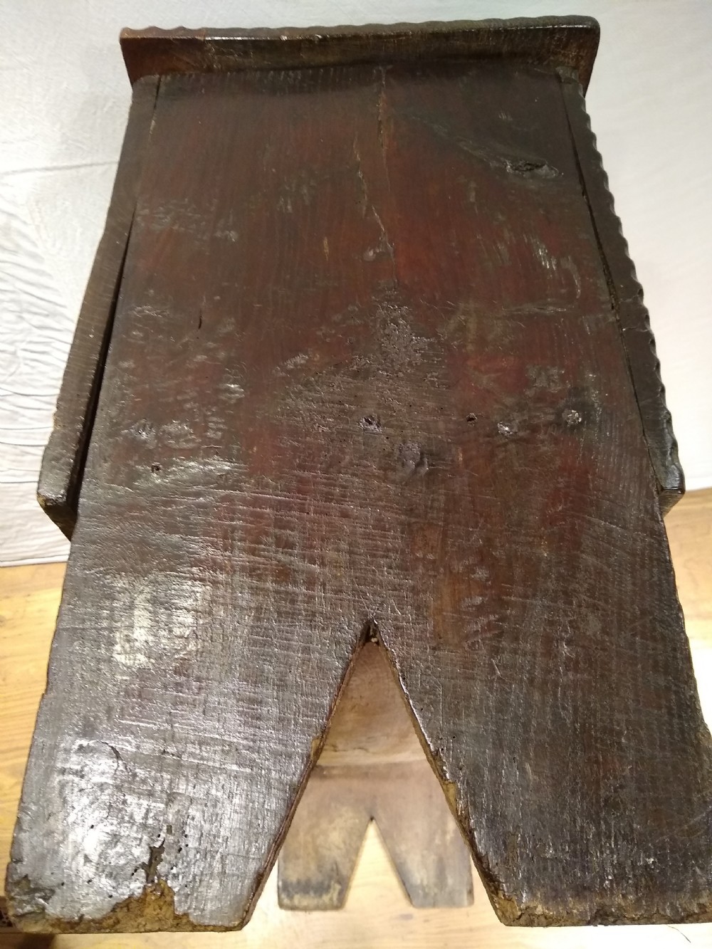 16th century oak plank coffer View II