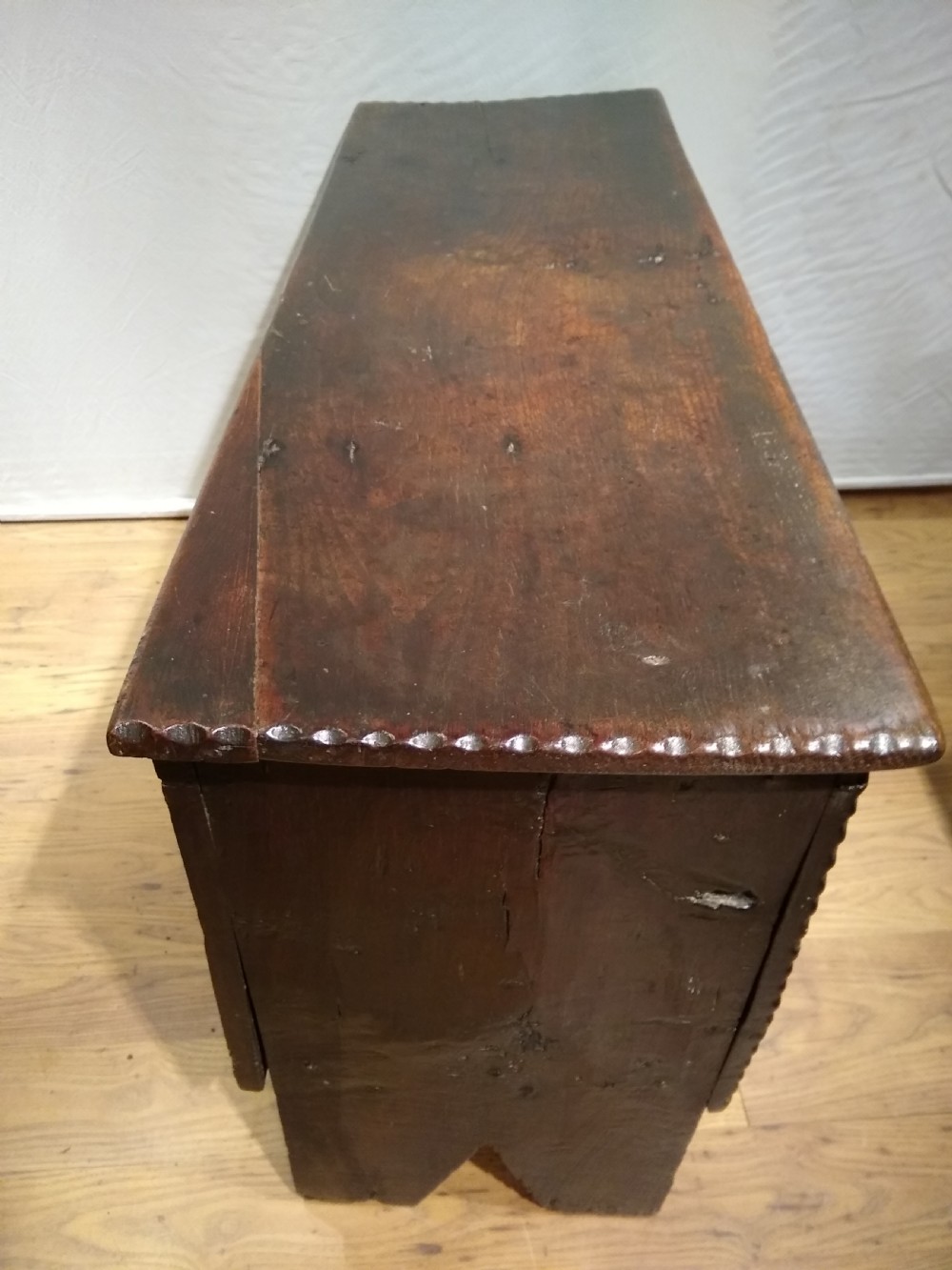 16th century oak plank coffer View IX