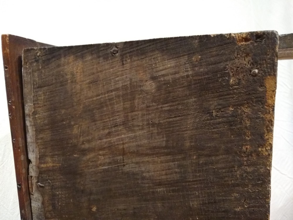 16th century oak plank coffer View X
