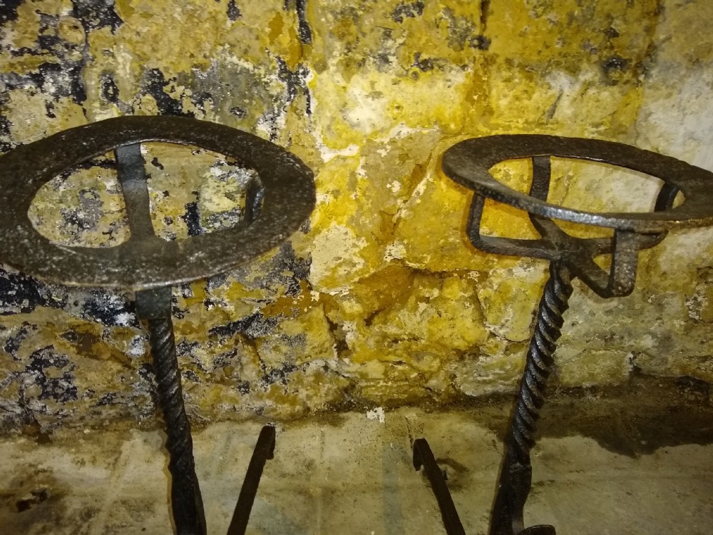 Pair of 17th c. French andirons or fire dogs View II