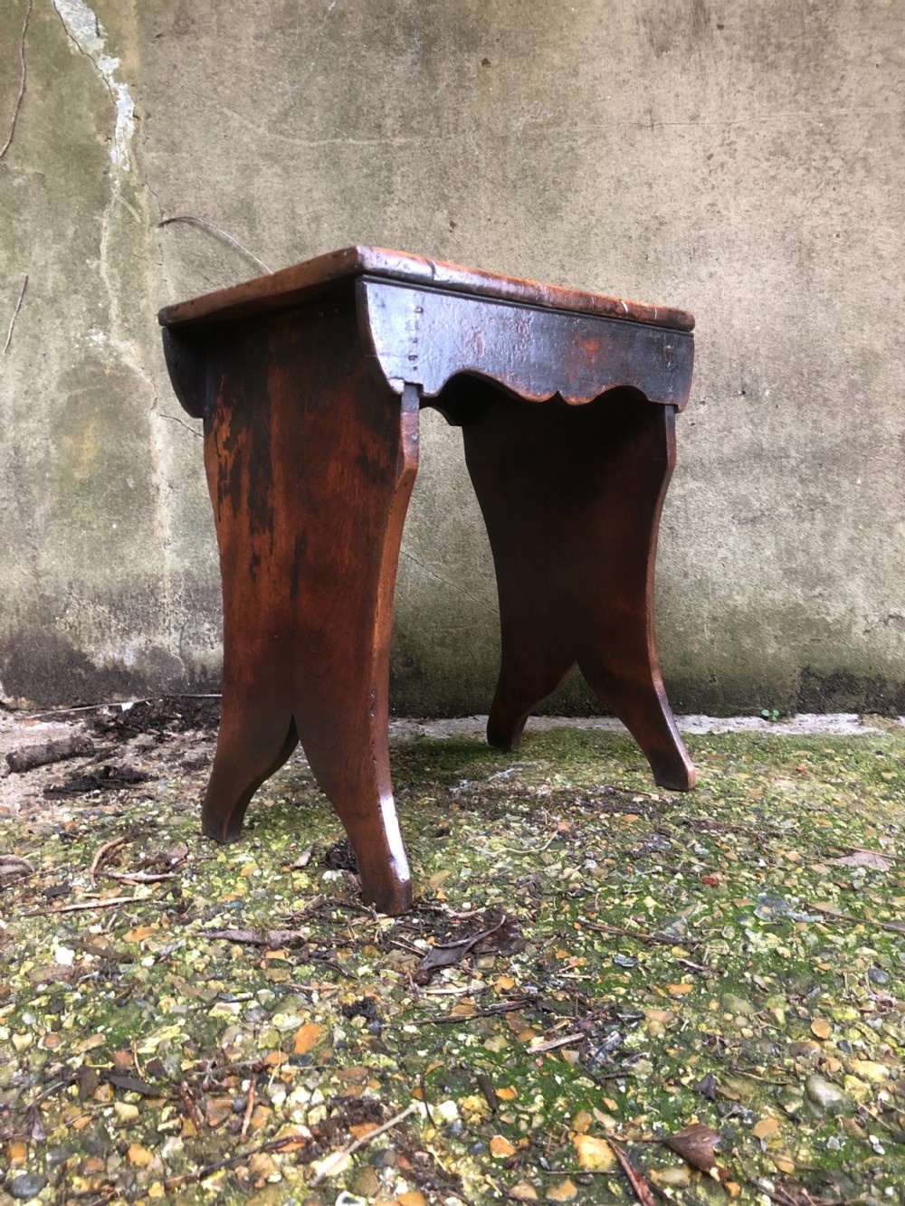 Antique Boarded Stool 