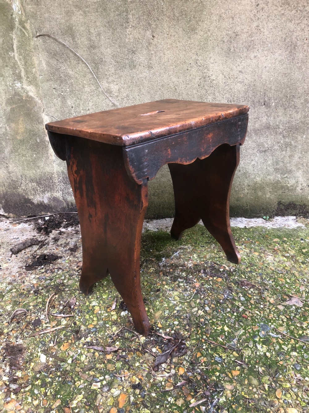 Antique Boarded Stool  View II