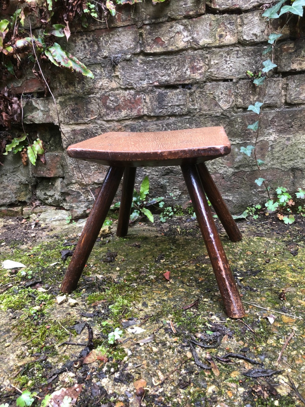Primitive Oak Stool 