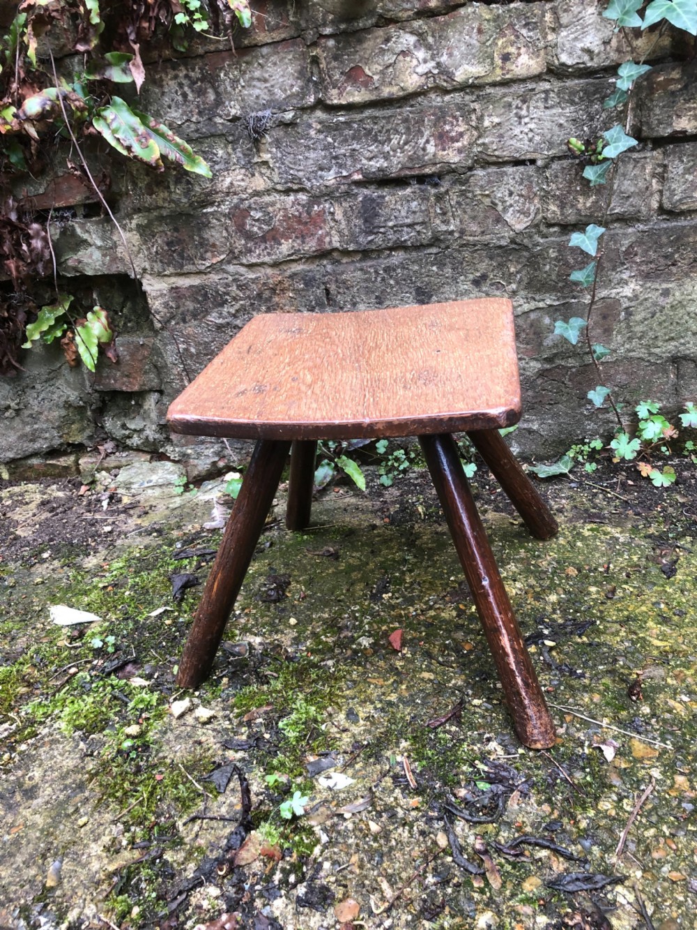 Primitive Oak Stool  View II
