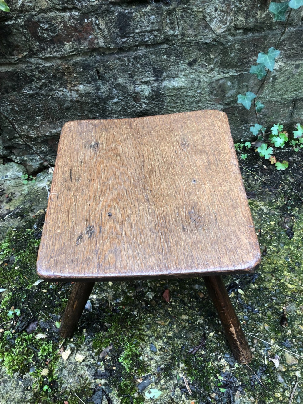 Primitive Oak Stool  View IV
