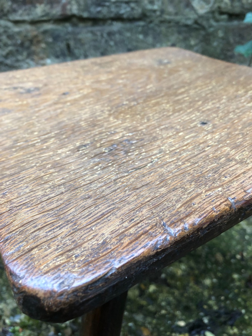 Primitive Oak Stool  View VI