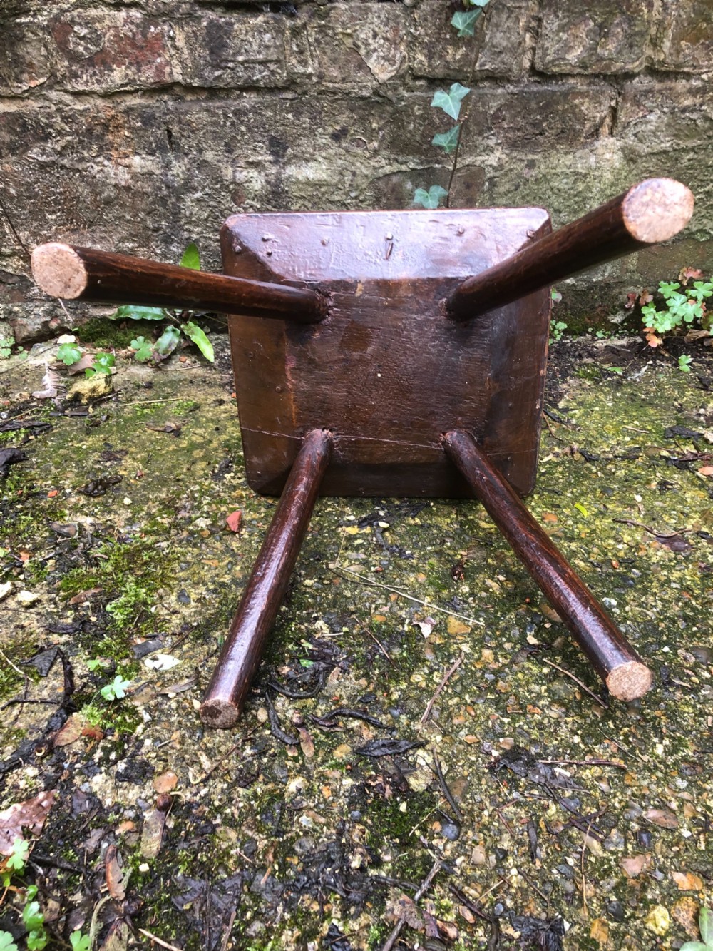 Primitive Oak Stool  View VII
