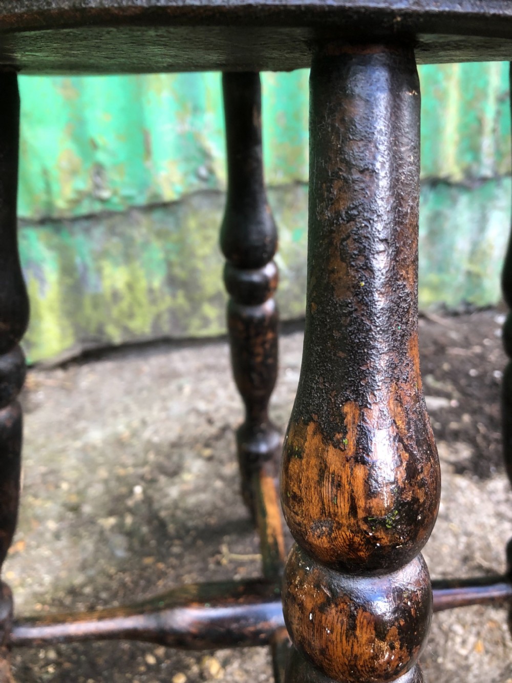 Antique Dish top Stool  View V