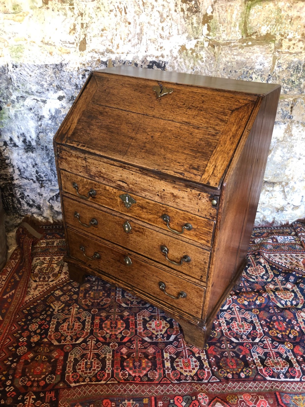 Small Early Oak Bureau View IX