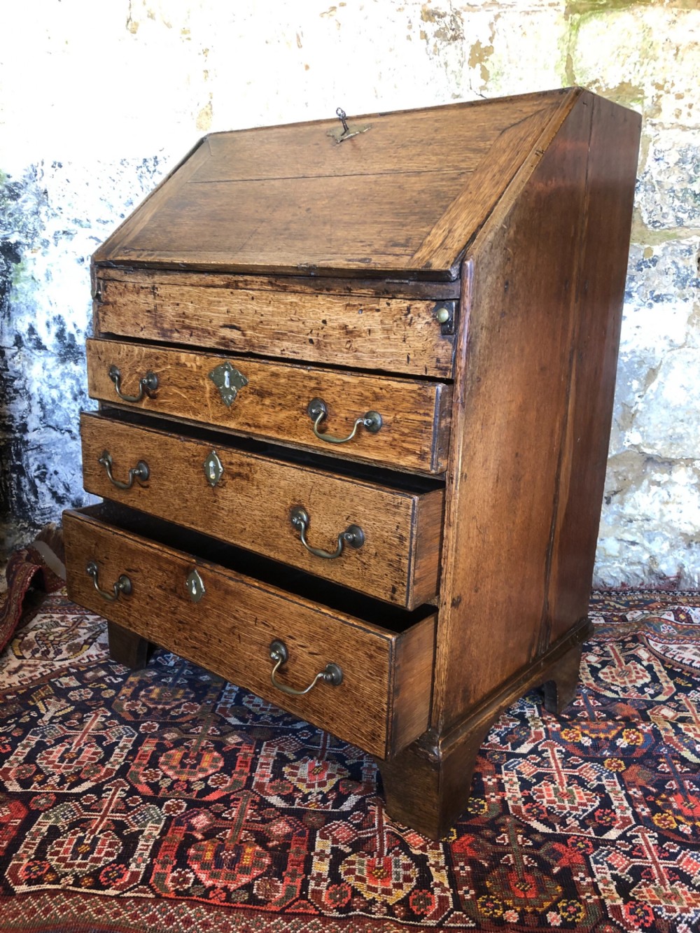 Small Early Oak Bureau View X