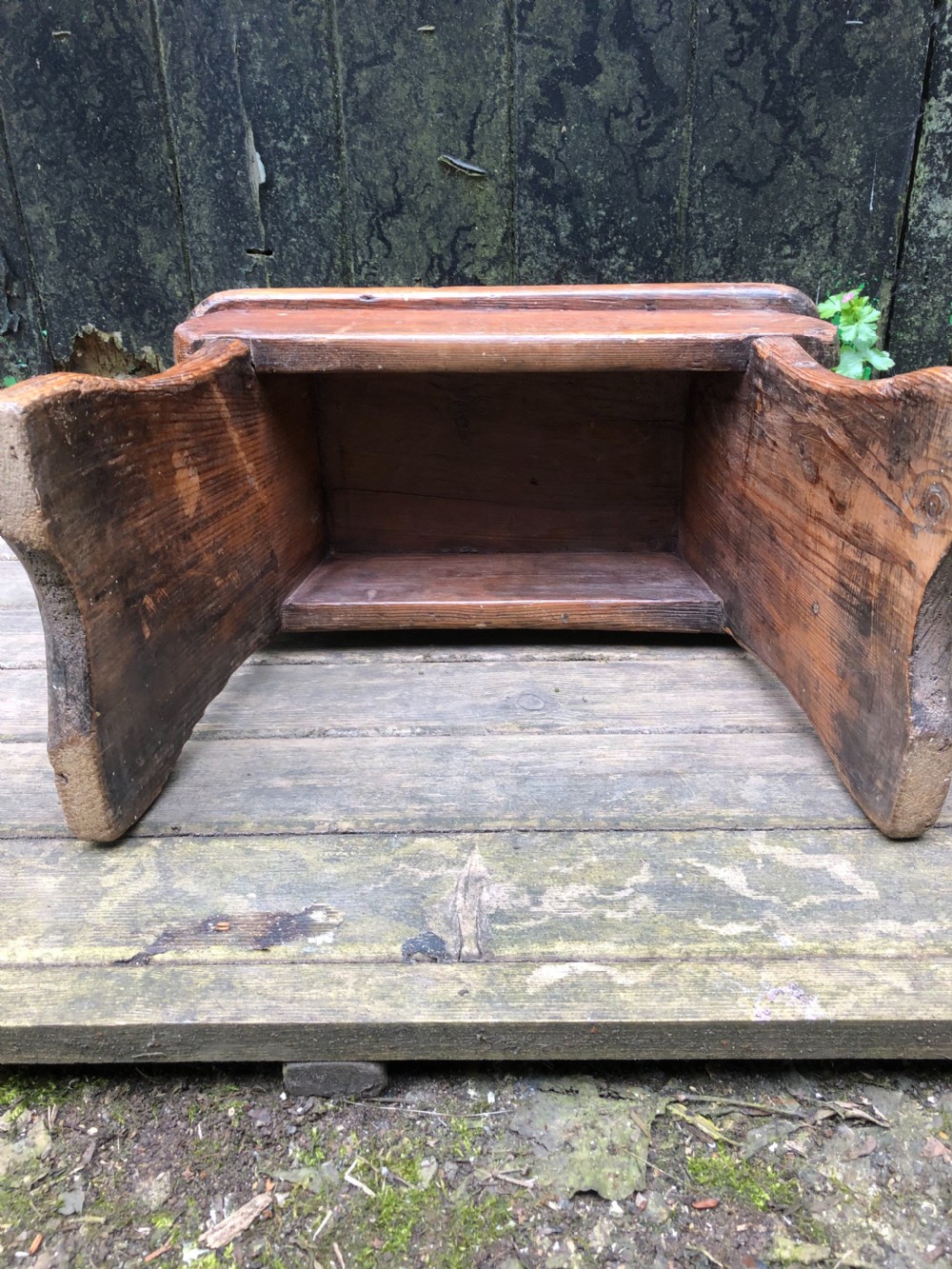 Antique Pine Boarded Stool  View VI