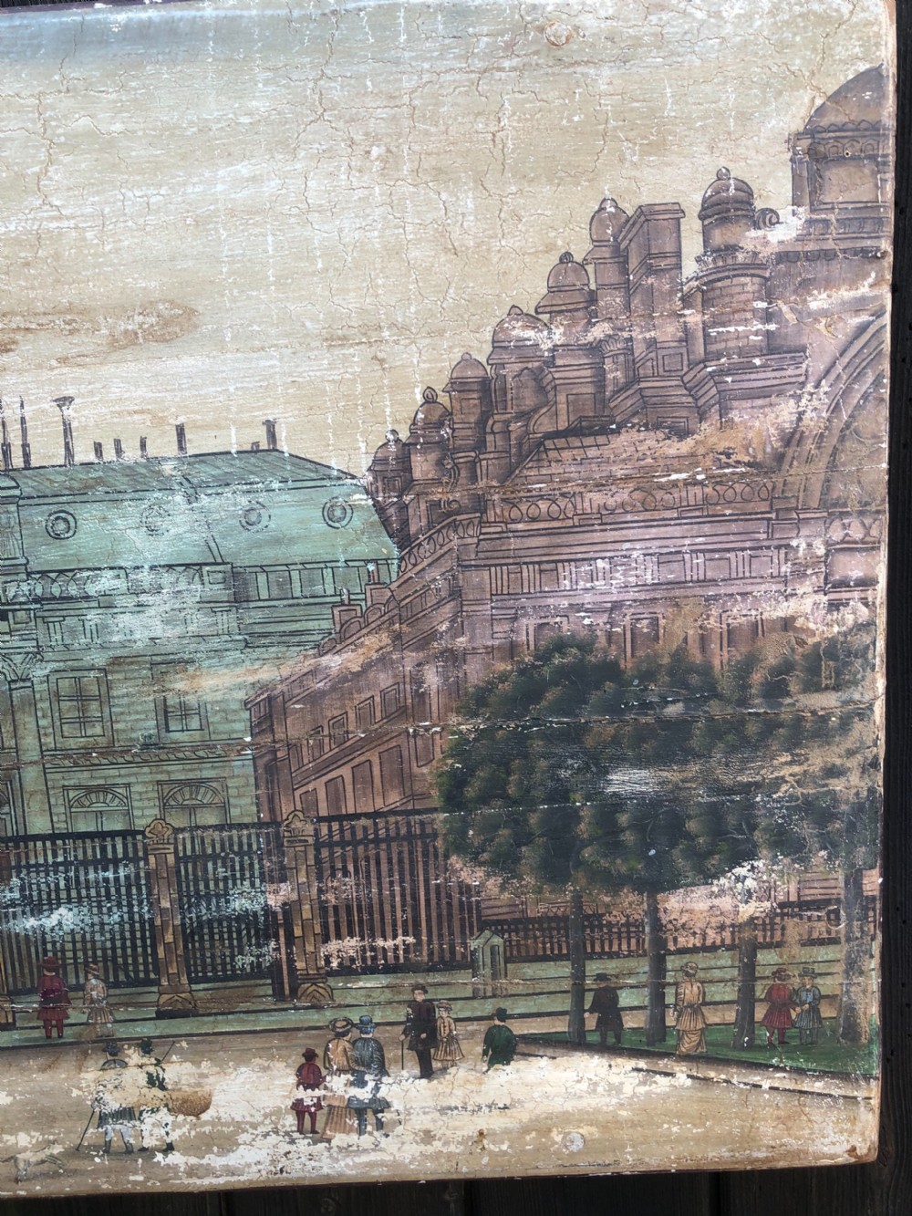 Antique Folk Art Naive Painting  View IV