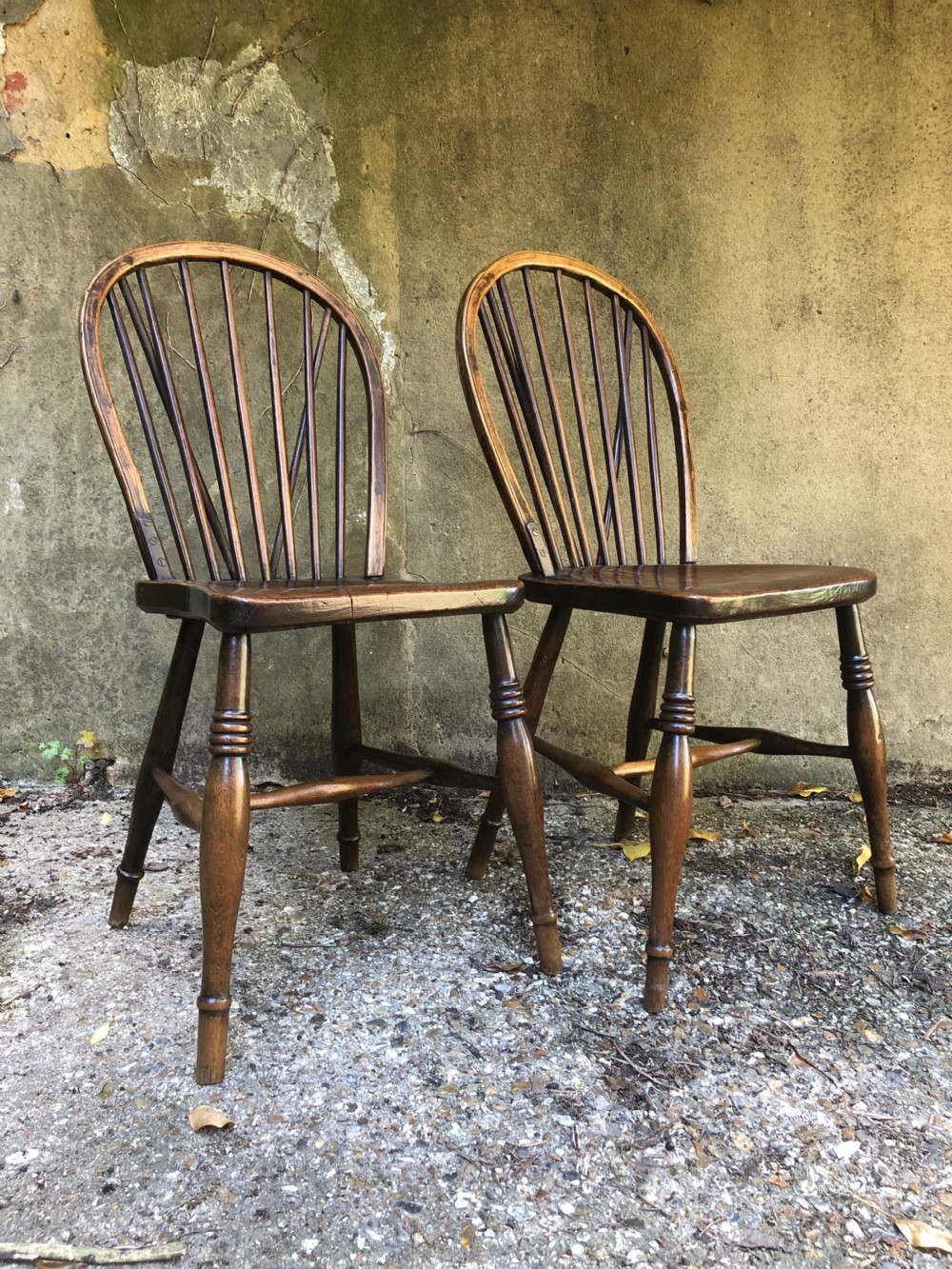 Pair of Antique Country Chairs