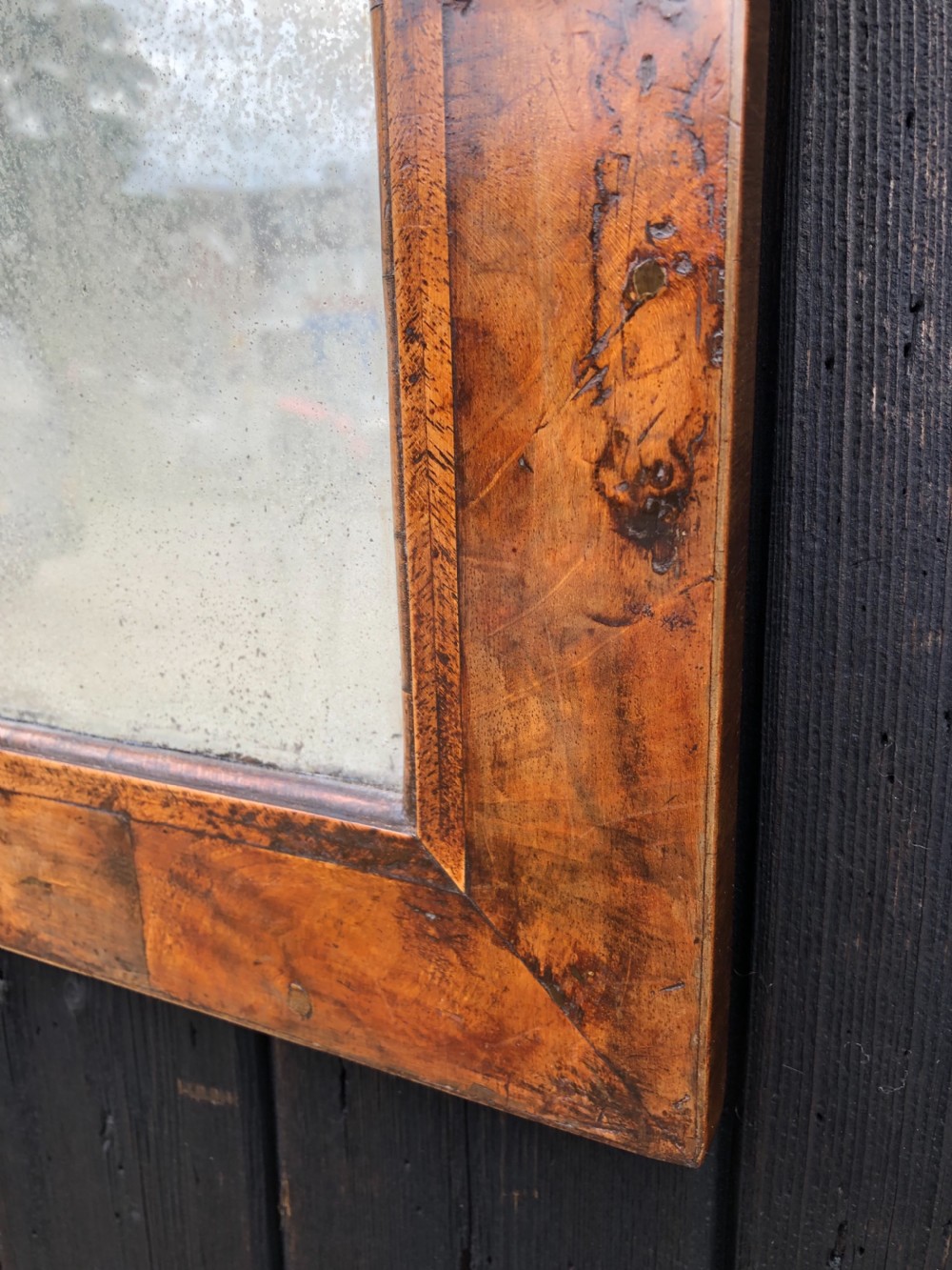 Antique Walnut Wall Mirror  View V