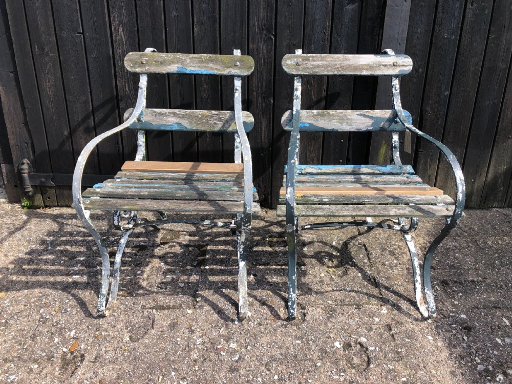 Pair of Antique Garden Chairs View II