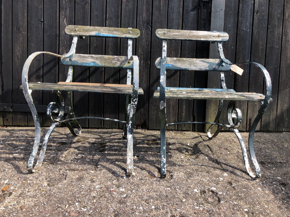 Pair of Antique Garden Chairs View III