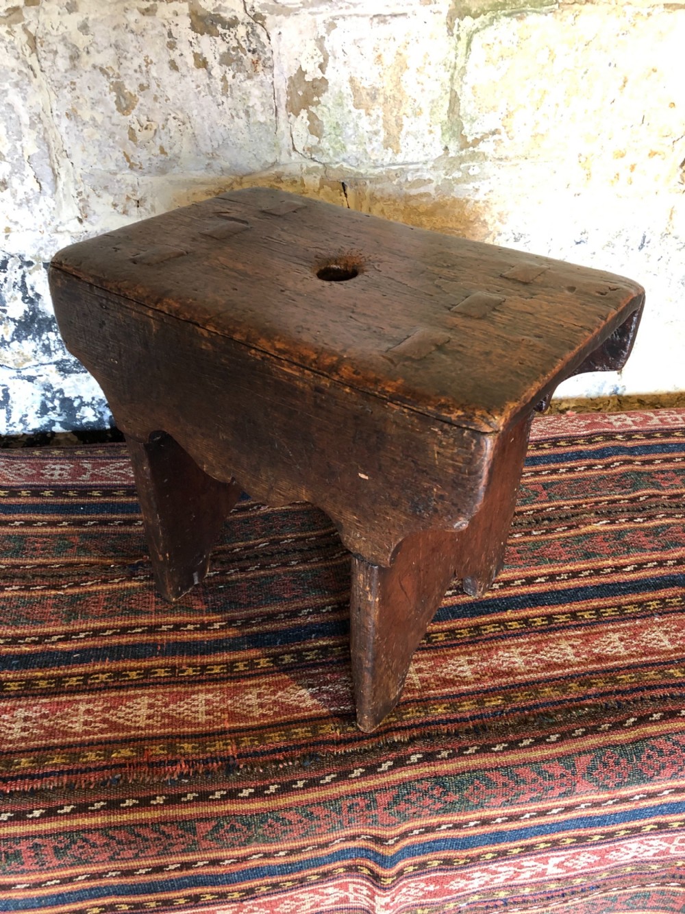 Antique Boarded Stool