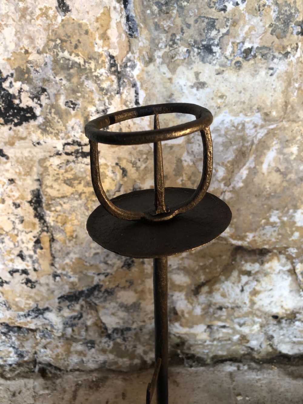 Large 18th Century Iron Candlestick  View IV