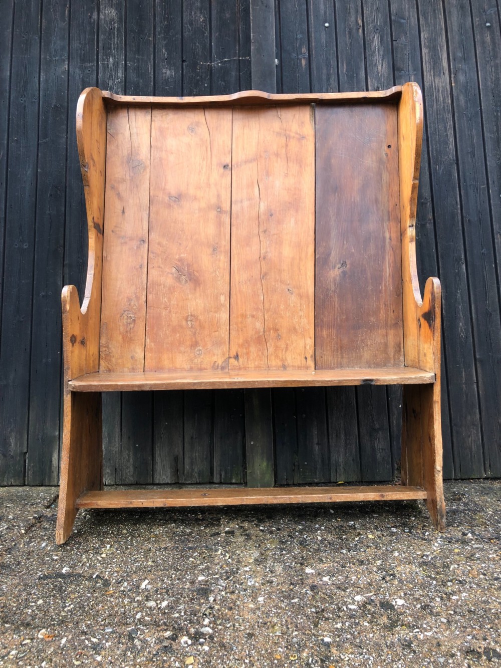 Antique Pine Settle  View II