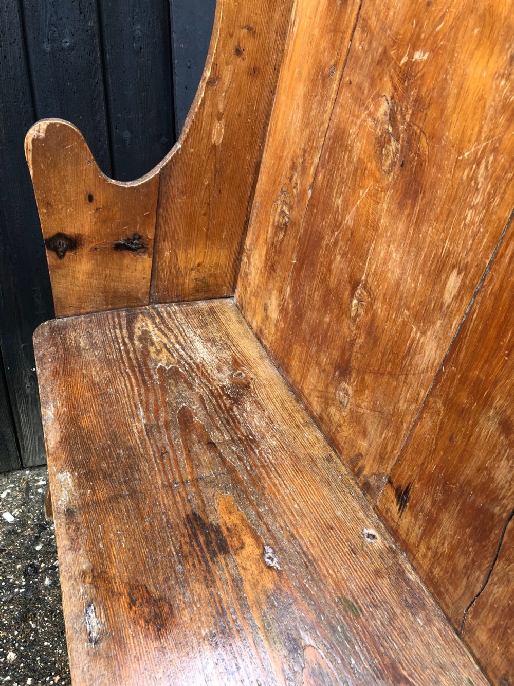 Antique Pine Settle  View III