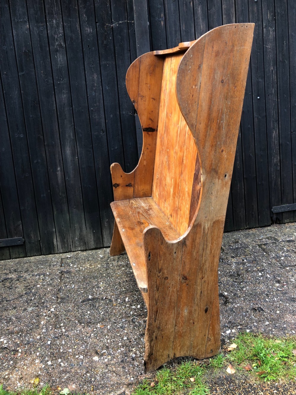 Antique Pine Settle  View IV
